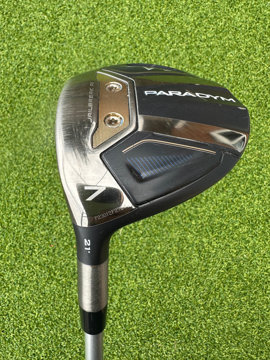 Callaway Paradym 7 Wood 21 Degree Senior Flex Aldila Ascent Shaft Left Handed