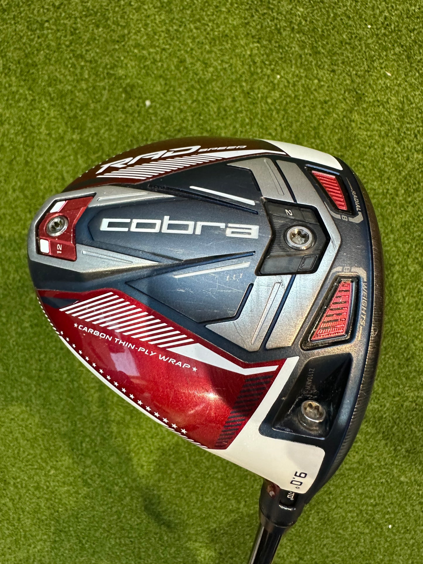 Cobra Radspeed Majors Collection Driver 9 Degree Stiff Flex Ventus Shaft