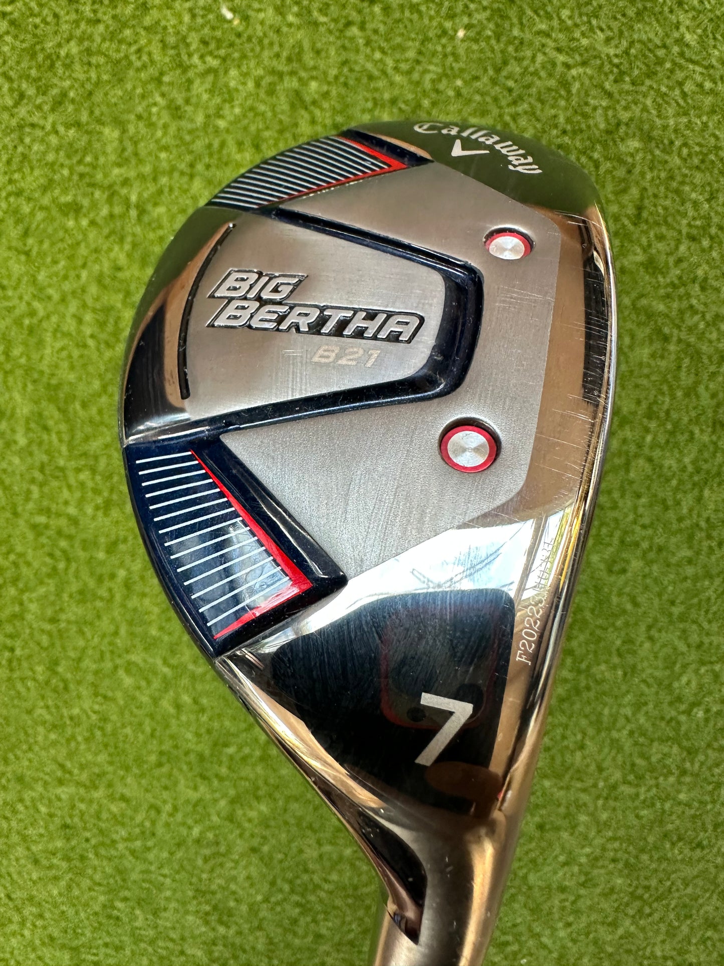 Callaway Big Bertha B21 7 Hybrid 30 Degree Stiff Flex KBS Shaft +2 Inch