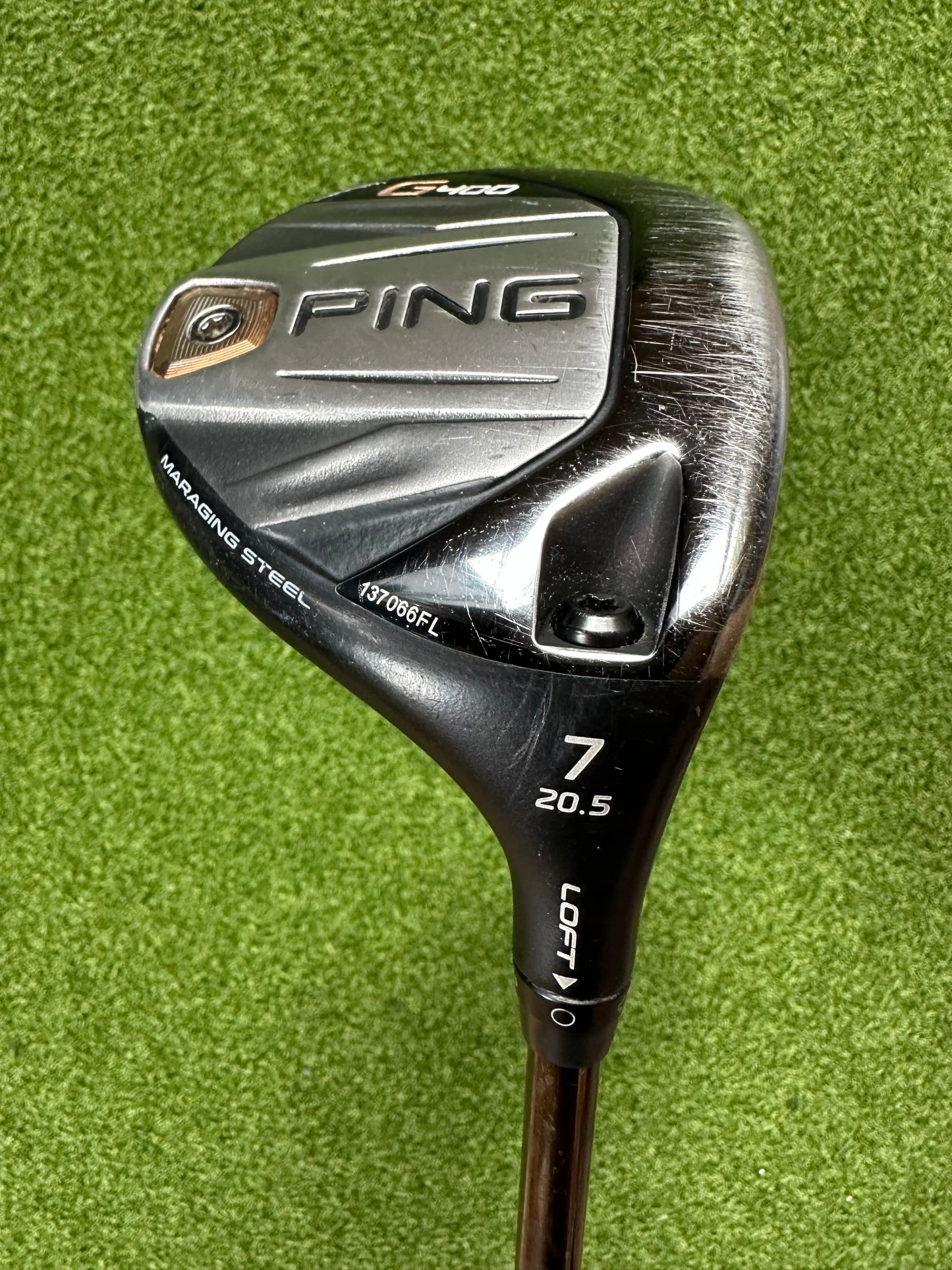 Ping G400 7 Wood 20.5 Degree Regular Flex Ping Alta CB Shaft